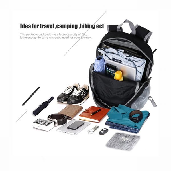 grafiek wanhoop Vol Ultra lichtgewicht opvouwbare waterbestendige Rugzak - Daypack - 20 Liter  Compacte Backpack - LootSafe